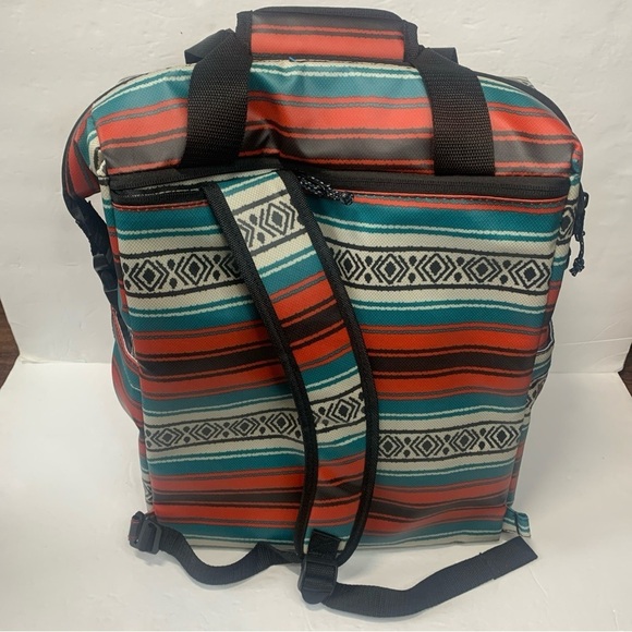 Igloo MaxCold 30 Can Backpack Cooler Tote Bag Soft Side Western Print NWT main image 6